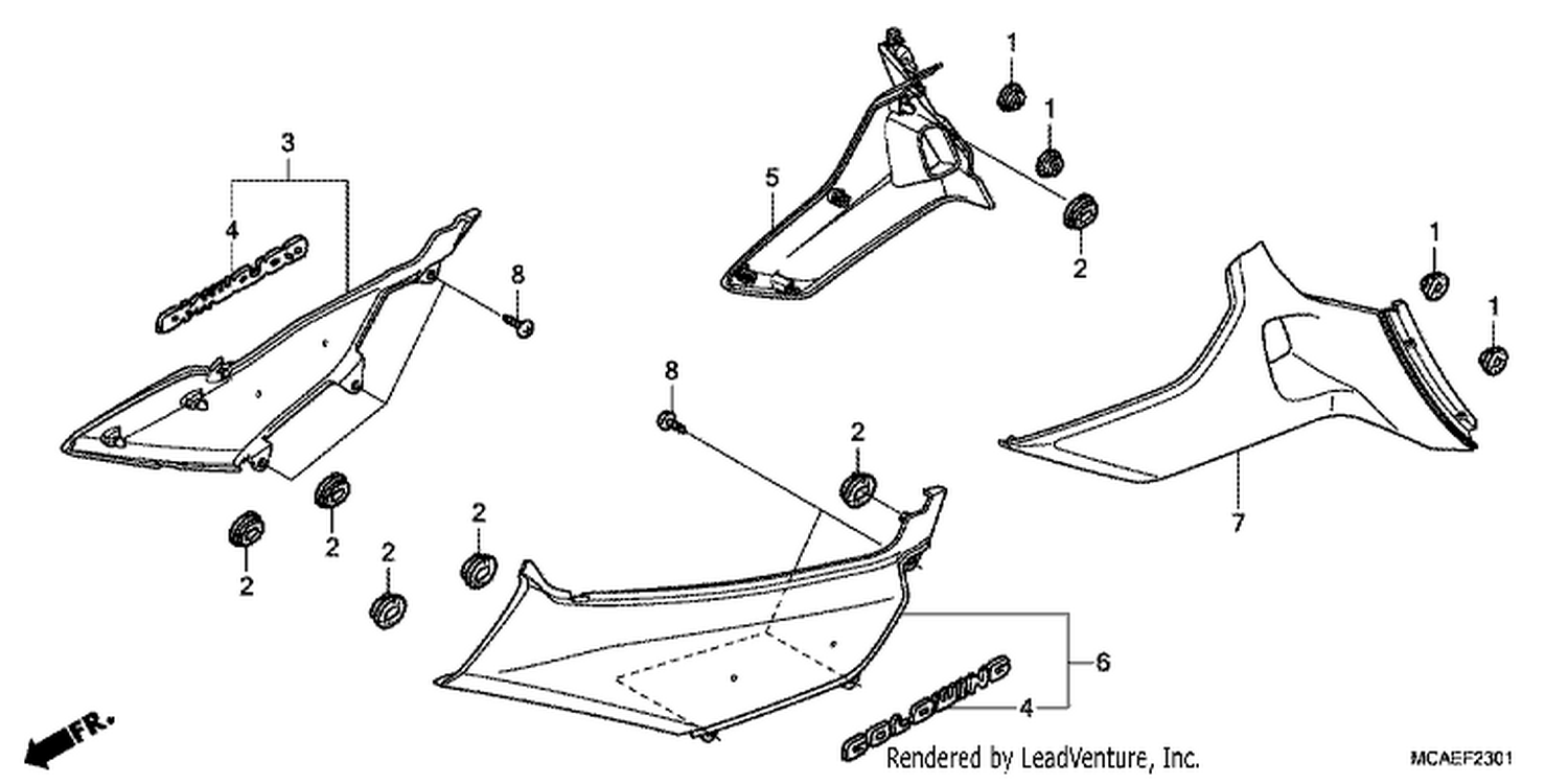  1 SI DE COVER (GL1800C/ D/ E/ F/ G)