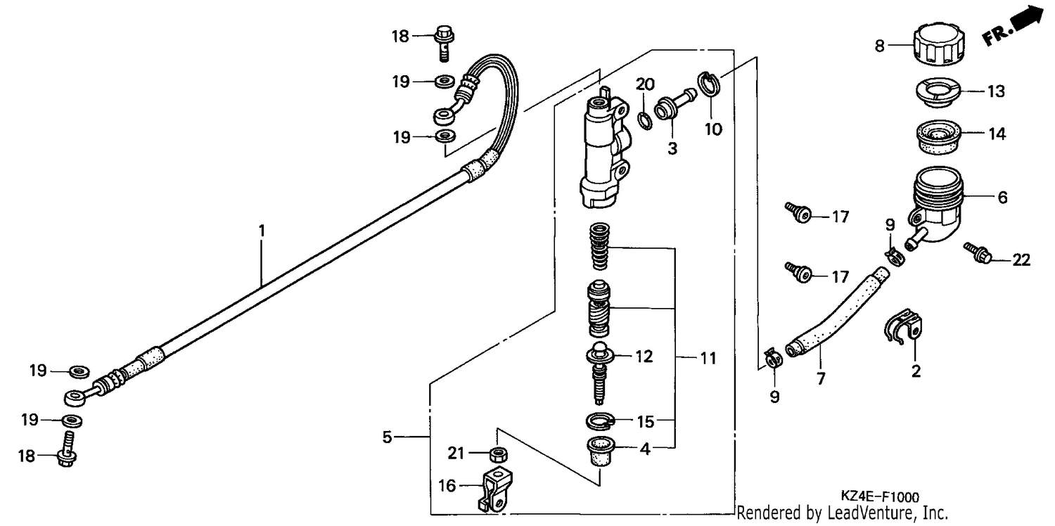 REAR BRAKE MASTER CYLINDER