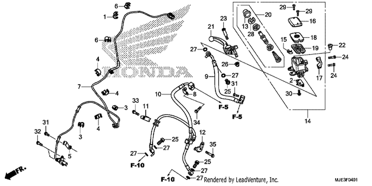  1 FR. BRAKE MASTER CYLI NDER (CBR650FA)