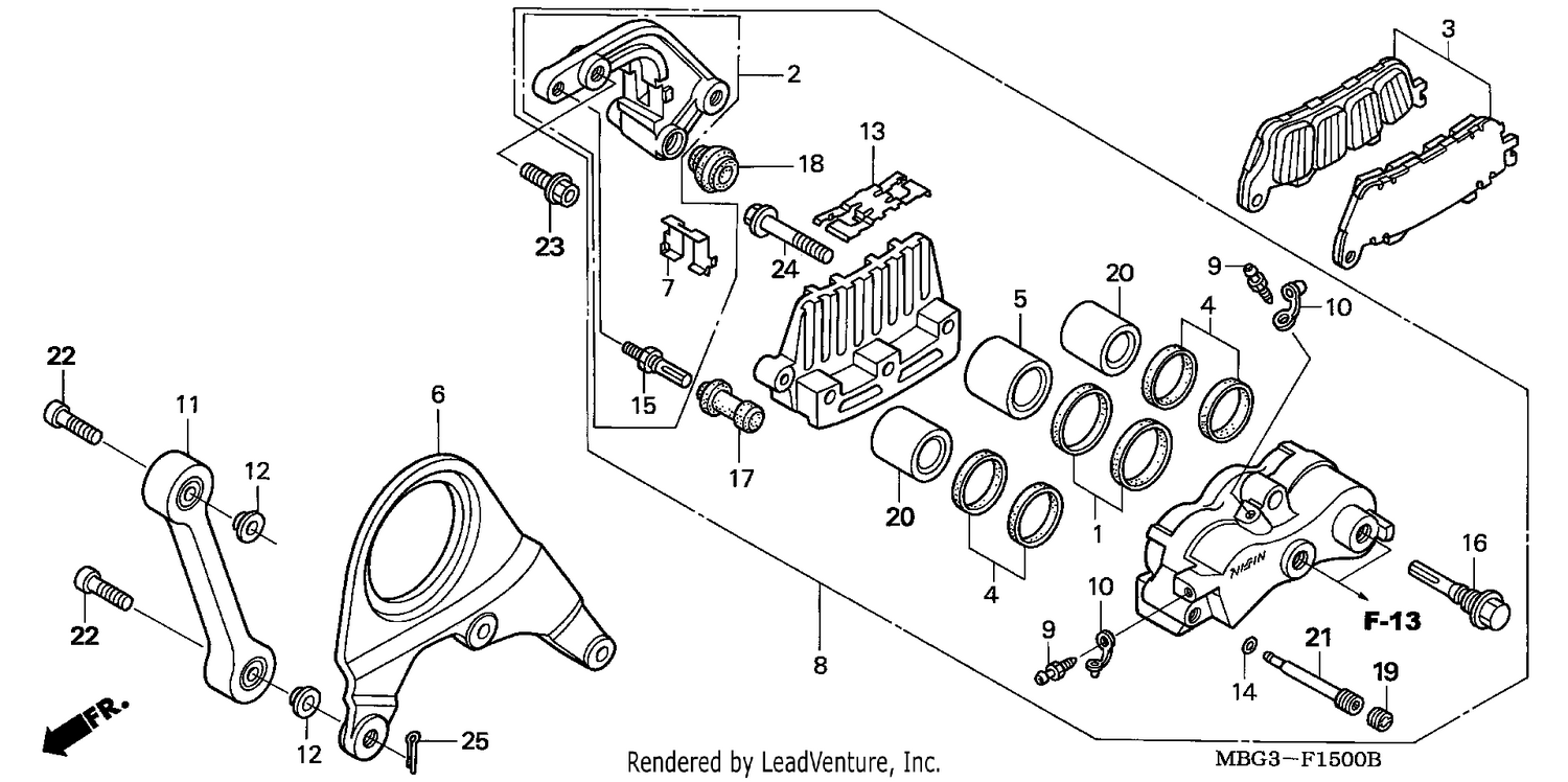 REAR BRAKE CALIPER