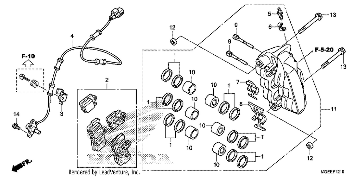  10 R. FRONT BRAKE CALI PER