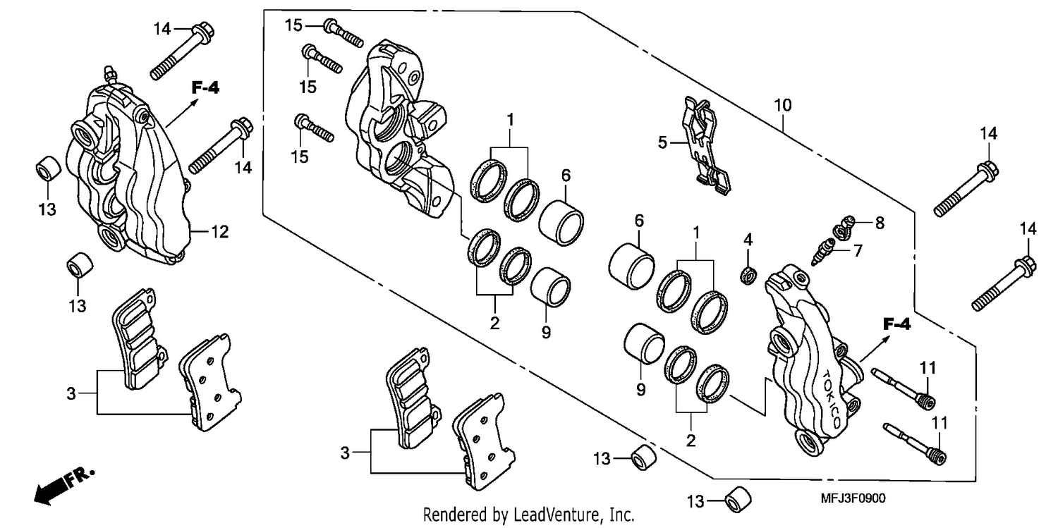 FRONT BRAKE CALIPER (CBR600RR7/8)