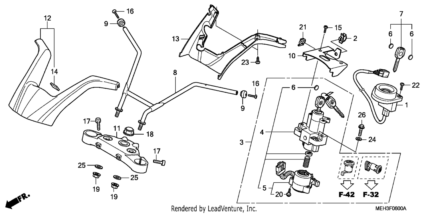 HANDLE PIPE/TOP BRIDGE