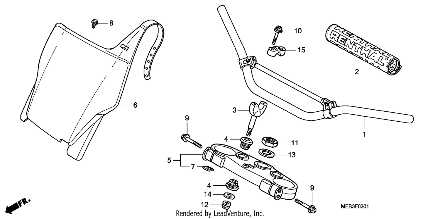 HANDLE PIPE/TOP BRIDGE (CRF450R4,5,6,7)