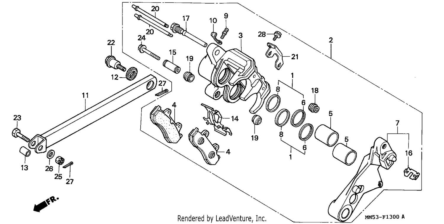 REAR BRAKE CALIPER (CBR1000FH/FJ/FM)