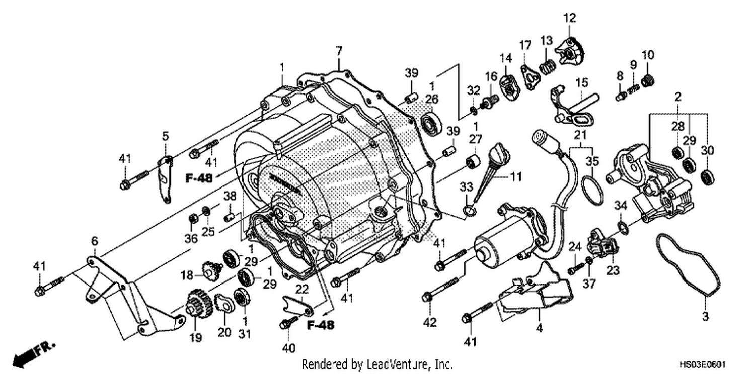  1 FRONT CRANKCASE COVER (TRX250TE)