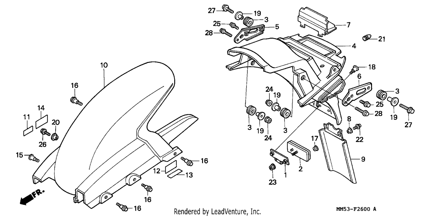REAR FENDER (CBR1000FH/FJ/FM)