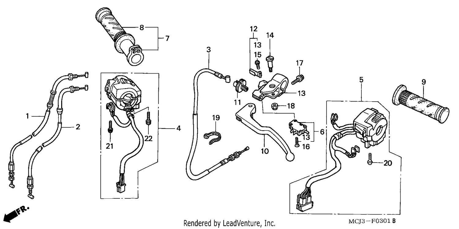 CABLE/SWITCH (CBR900RR2,3)