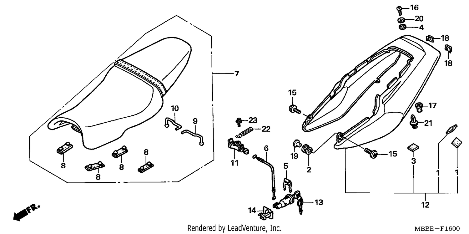 SEAT/REAR COWL