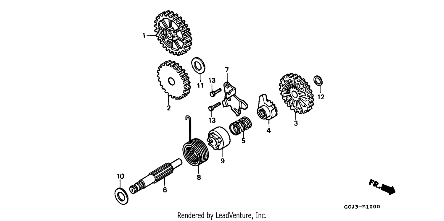 KICK STARTER SPINDLE