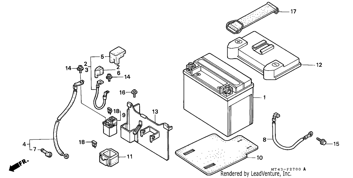 BATTERY (VFR750FL/FM/FN/FP)
