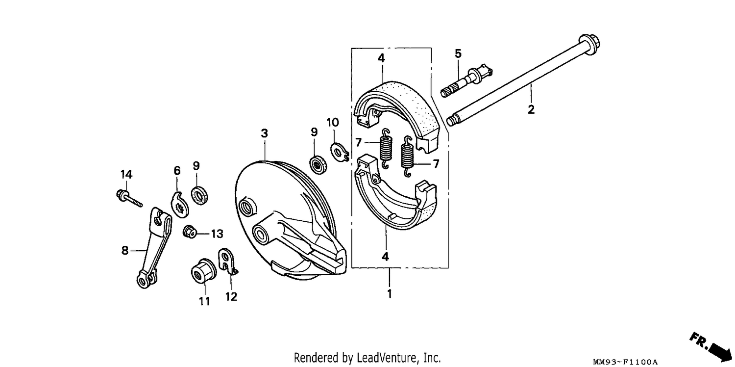 REAR BRAKE PANEL (XL600VH/VJ/VK/VL)