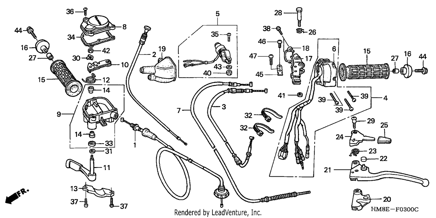 HANDLE LEVER/SWITCH/CABLE ('02-'04)