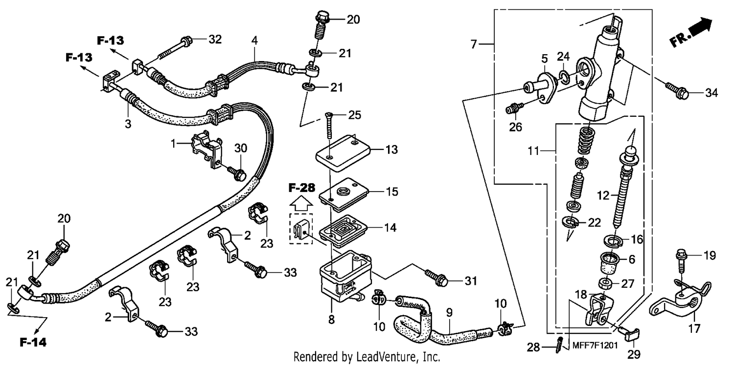 RR. BRAKE MASTER CYLINDER (ABS)