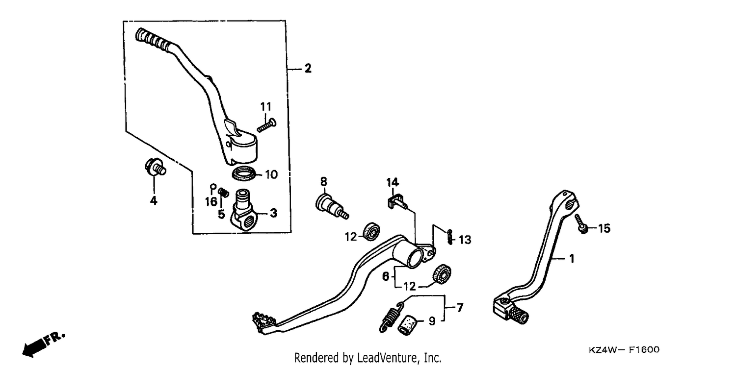 PEDAL/KICK STARTER ARM