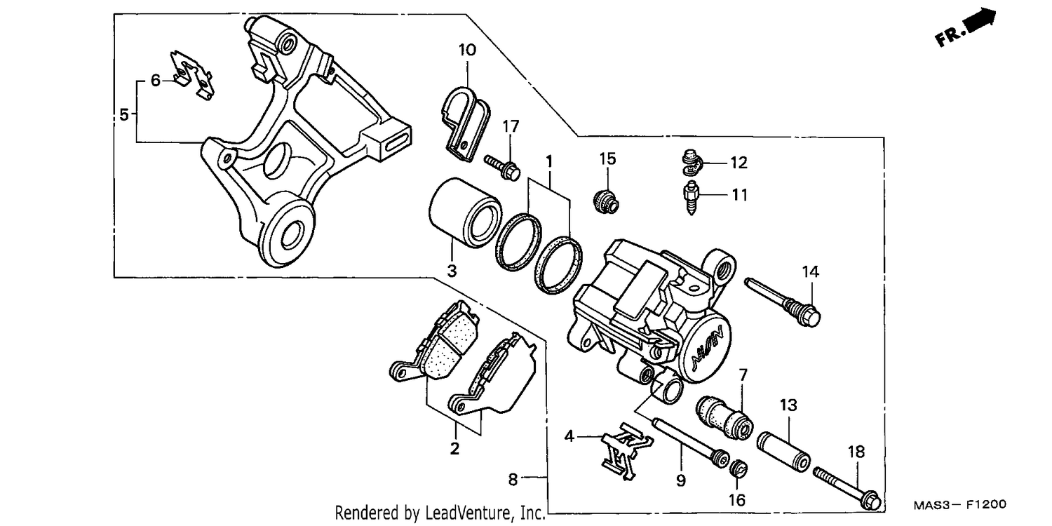 REAR BRAKE CALIPER