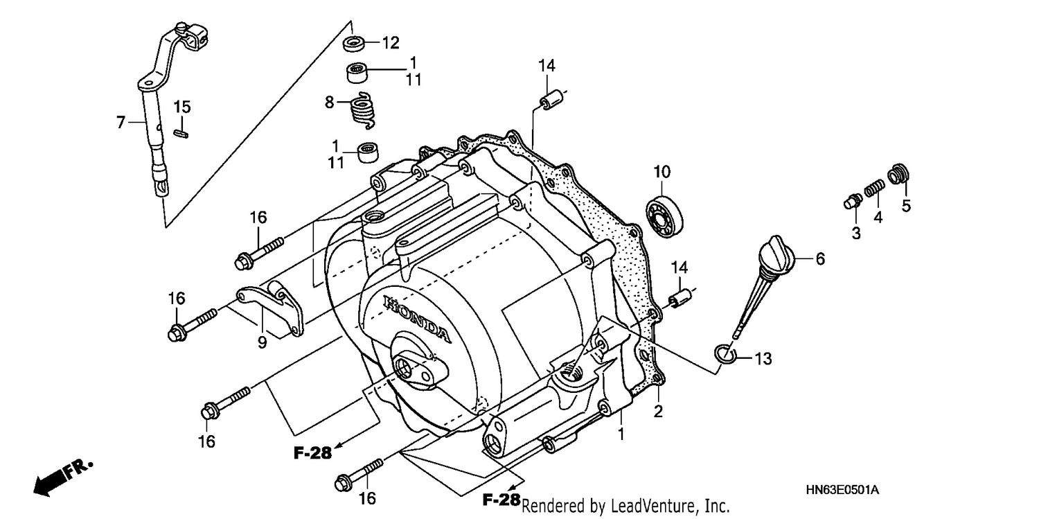 FRONT CRANKCASE COVER (TRX250EX6/7/8)