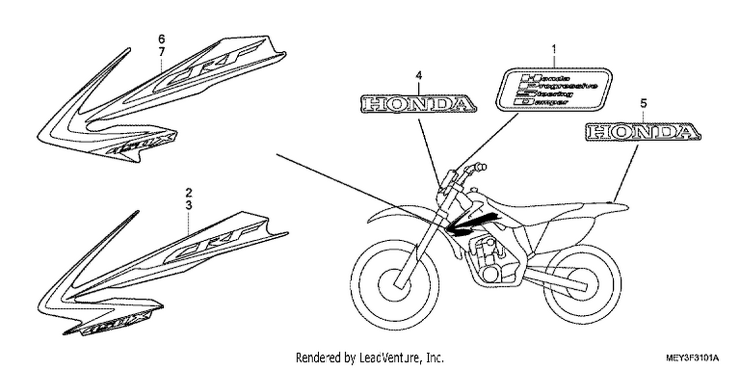 1 MARK (CRF450X9,B,C,D)