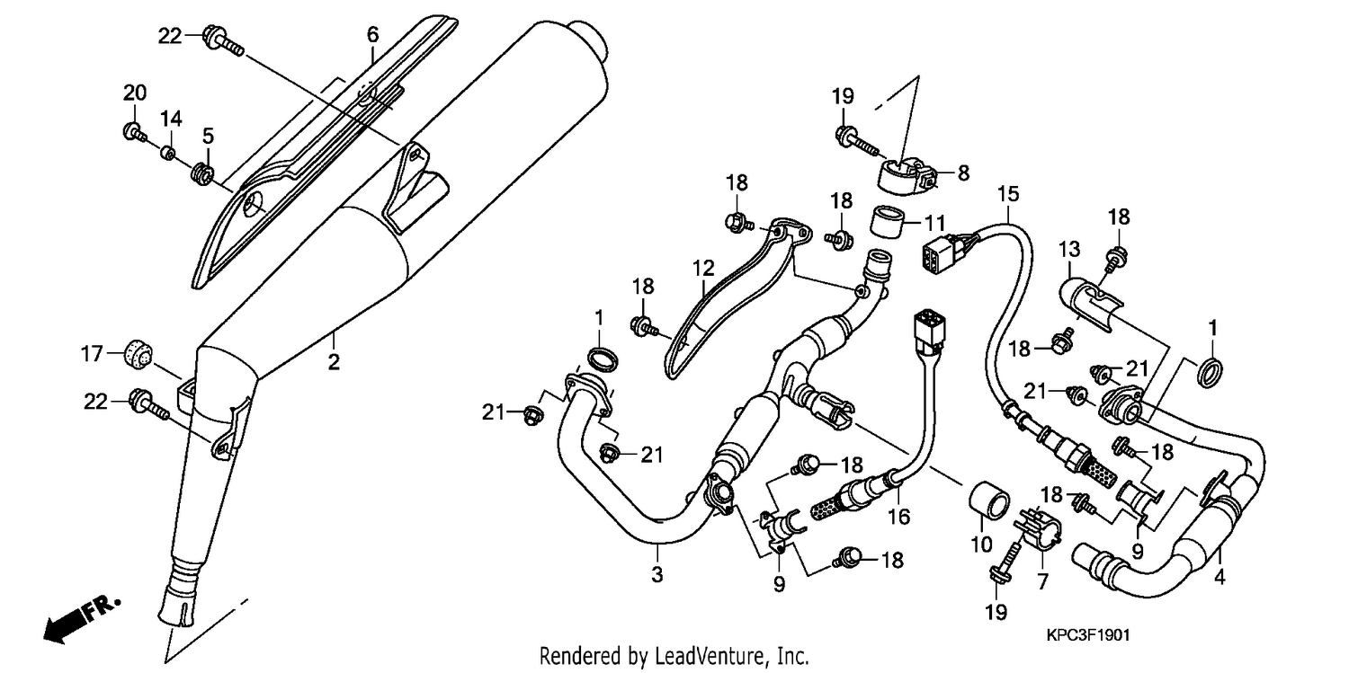 EXHAUST MUFFLER (XL125V7/8)