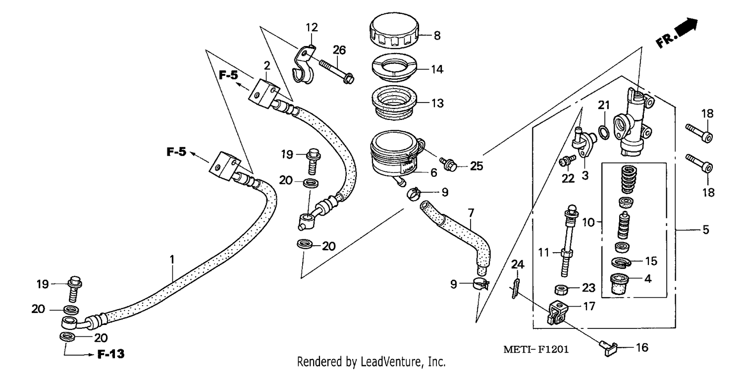 REAR BRAKE MASTER CYLINDER (CBF500A)