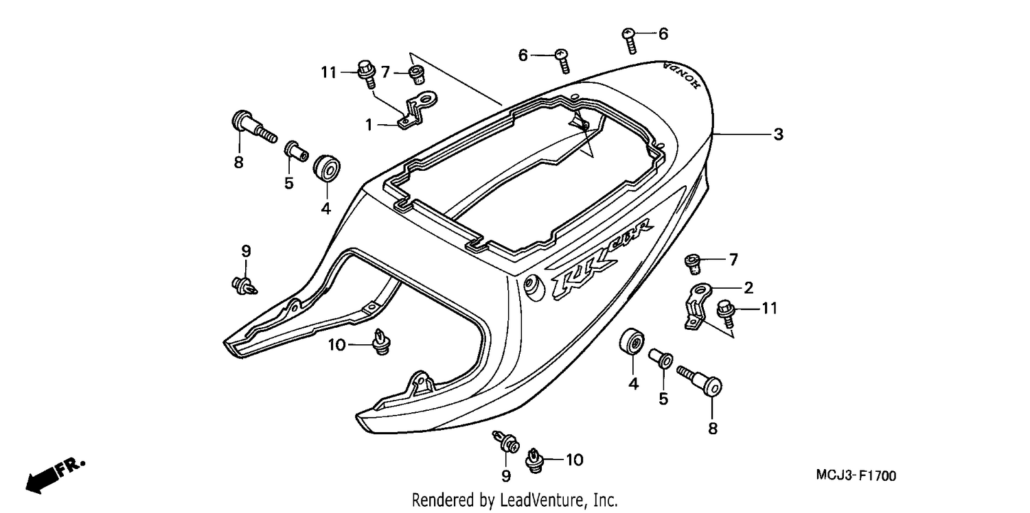 REAR COWL (CBR900RRY,1/RE1)