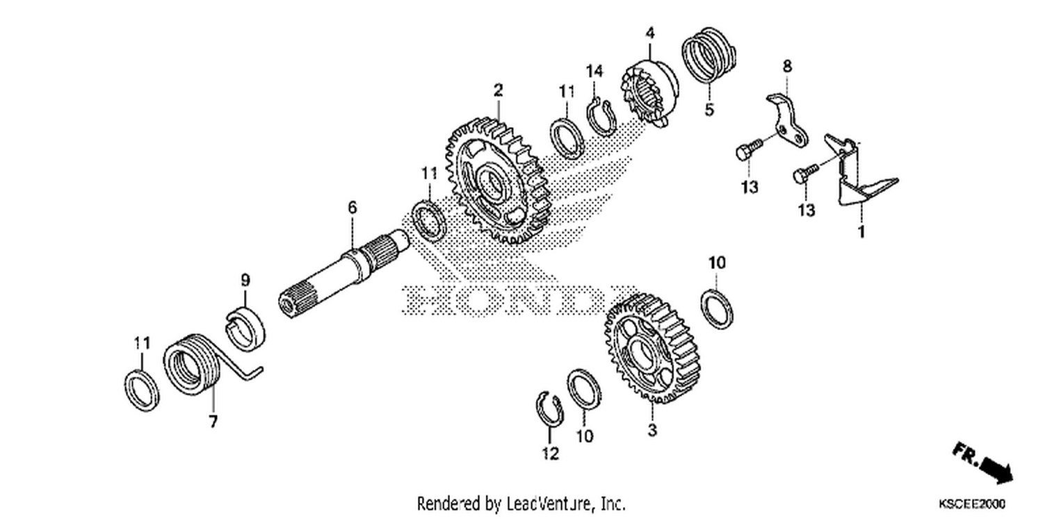  KICK STARTER SPINDLE