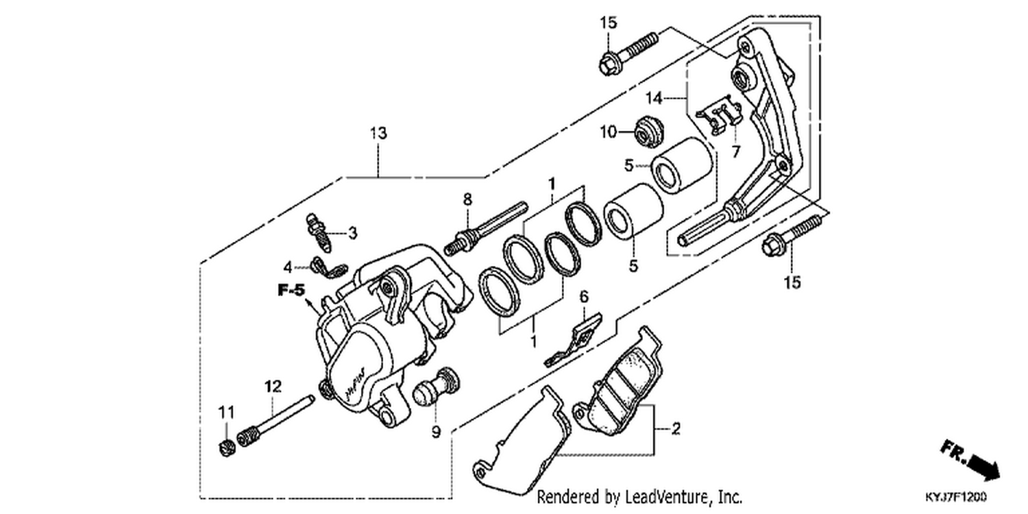 FRONT BRAKE CALIPER (CBR250R)