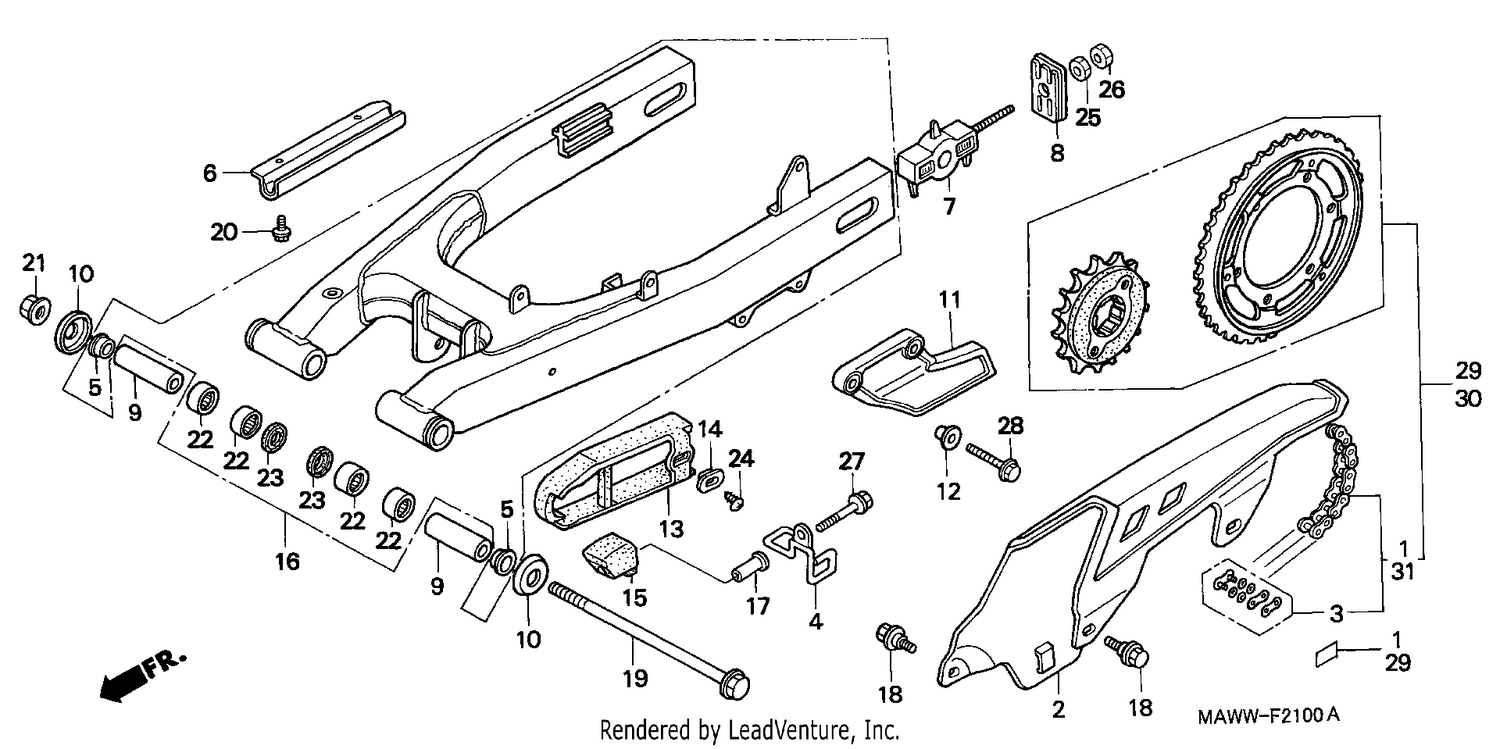 SWINGARM/CHAIN CASE