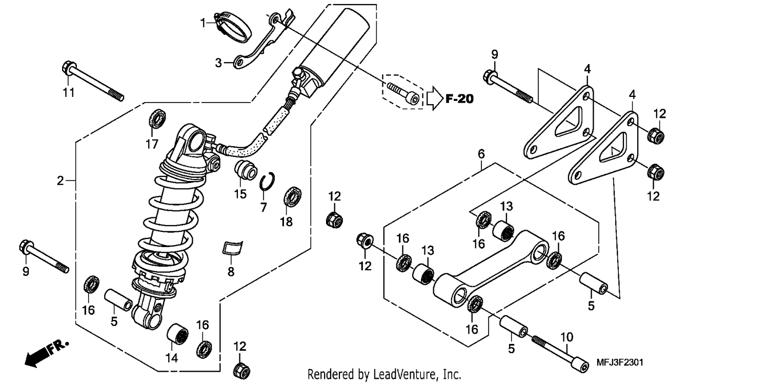 REAR CUSHION (CBR600RA)