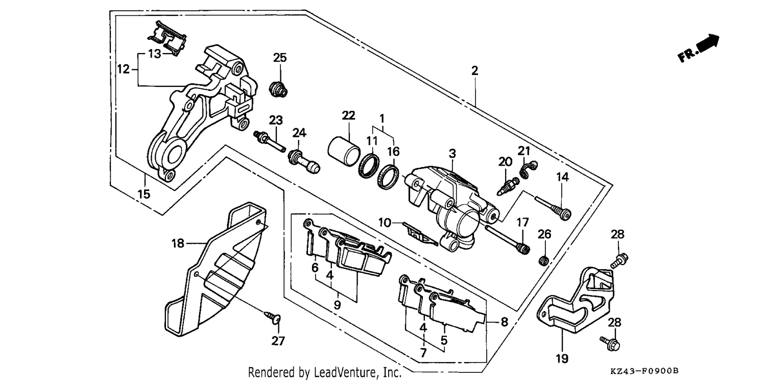 REAR BRAKE CALIPER