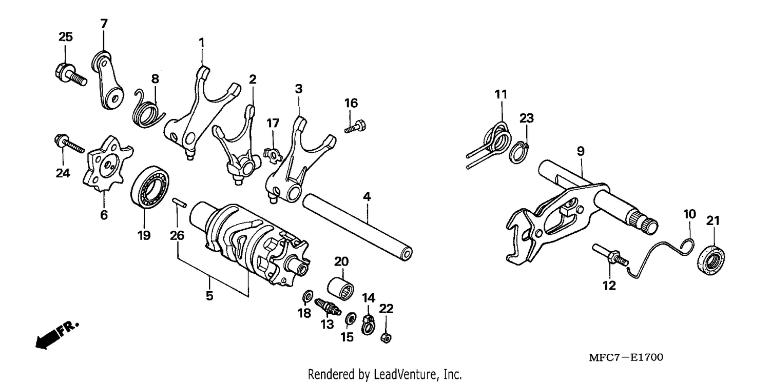 SHIFT DRUM/SHIFT FORK