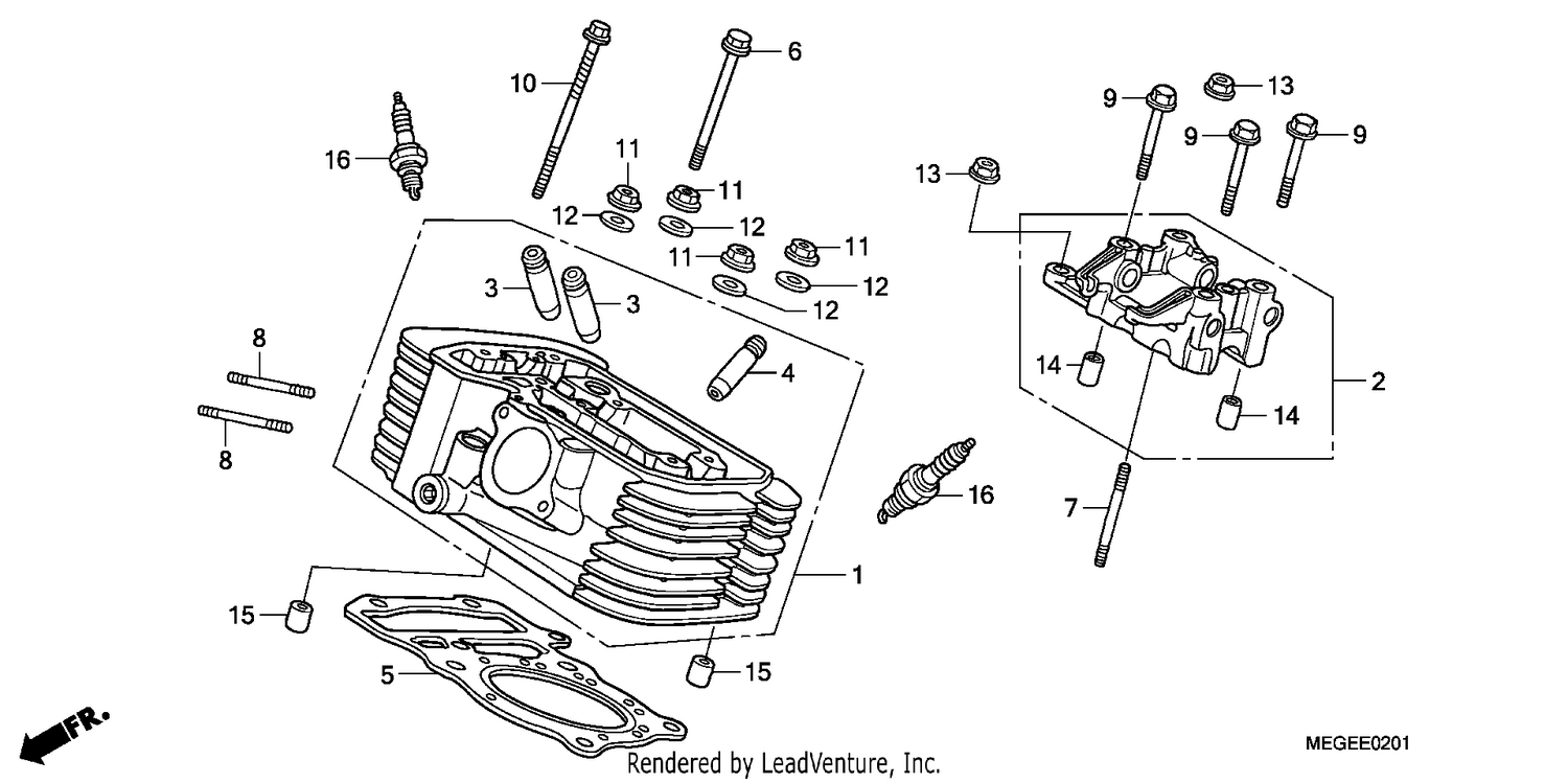 REAR CYLINDER HEAD