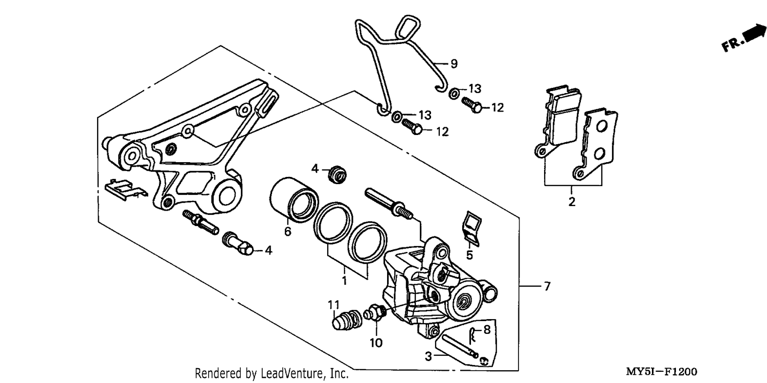 REAR BRAKE CALIPER