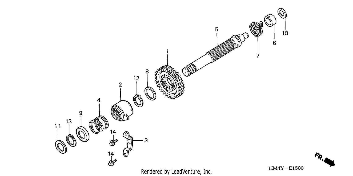 KICK STARTER SPINDLE
