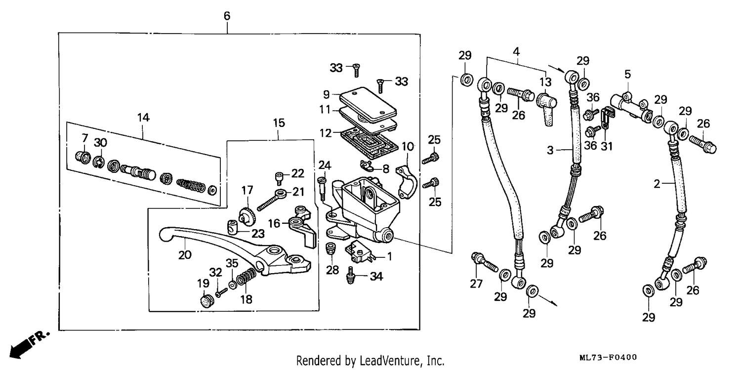 FRONT BRAKE MASTER CYLINDER (1)
