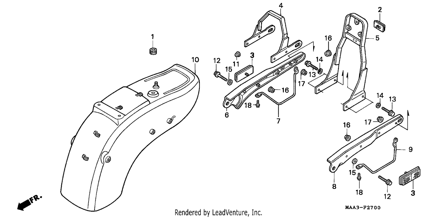 REAR FENDER (VT1100C)