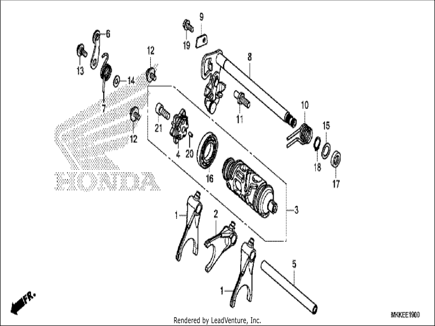  GEARSHIFT DRUM (CRF1000A/A2/AL/AL2)