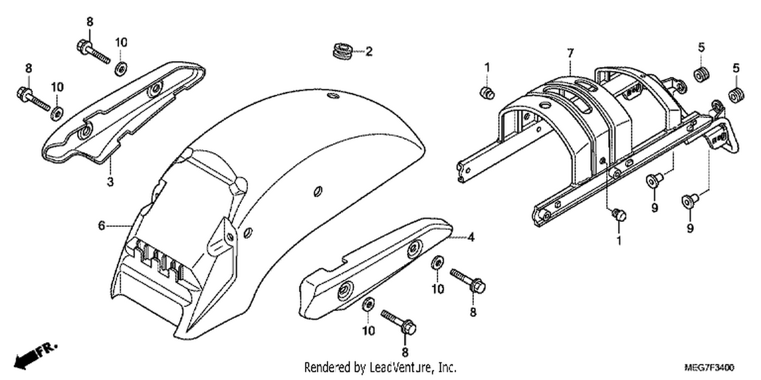  REAR FENDER (VT750C2B/C2S)