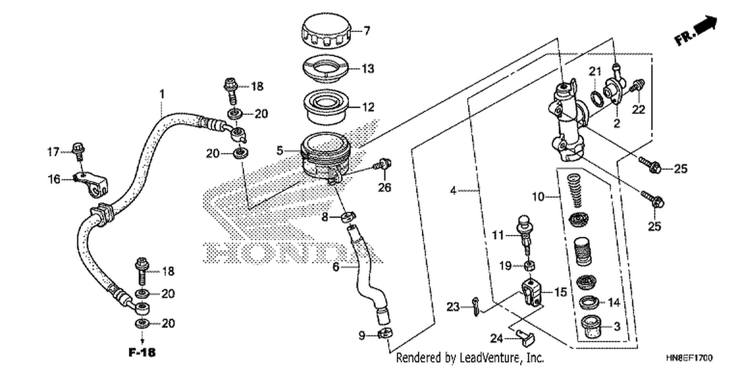  RR. BRAKE MASTER CYLINDER