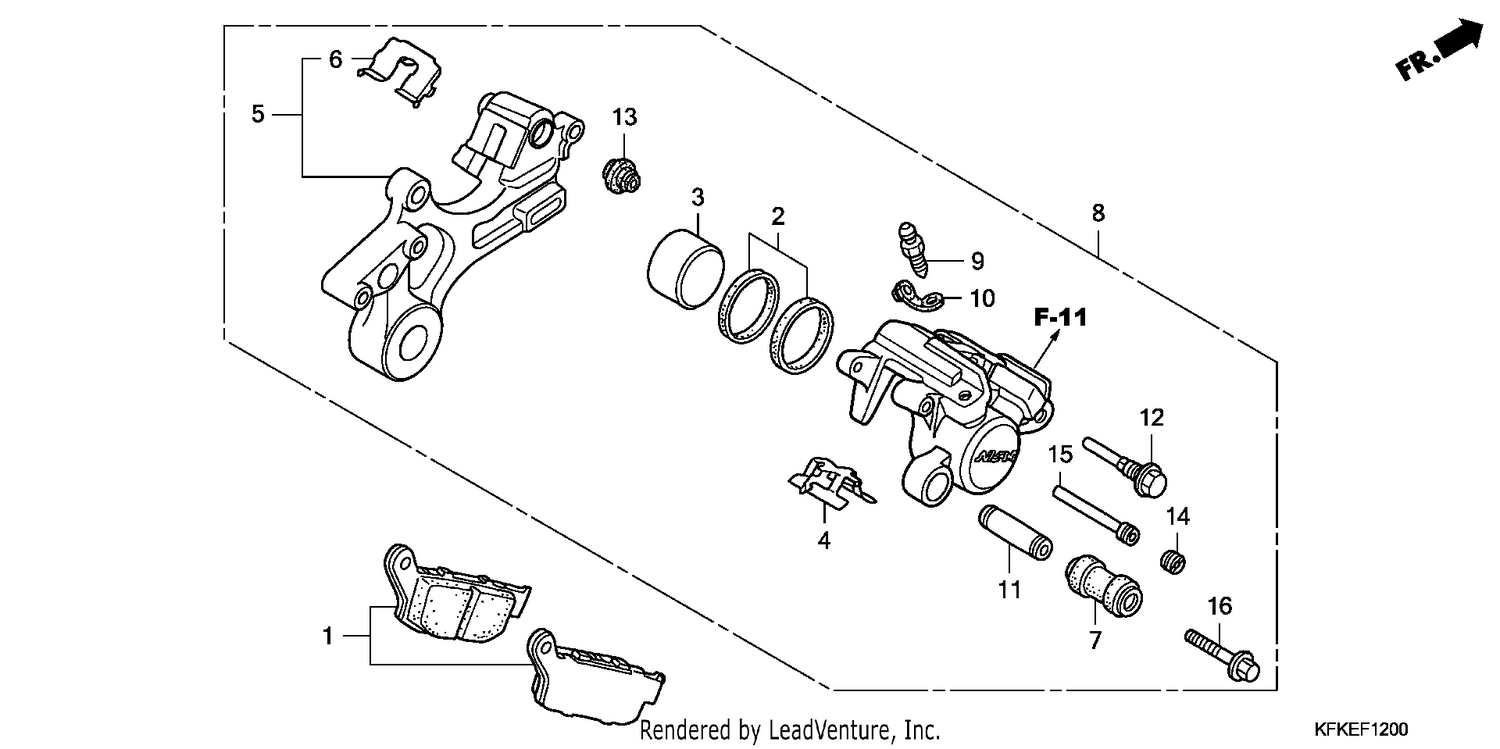 REAR BRAKE CALIPER