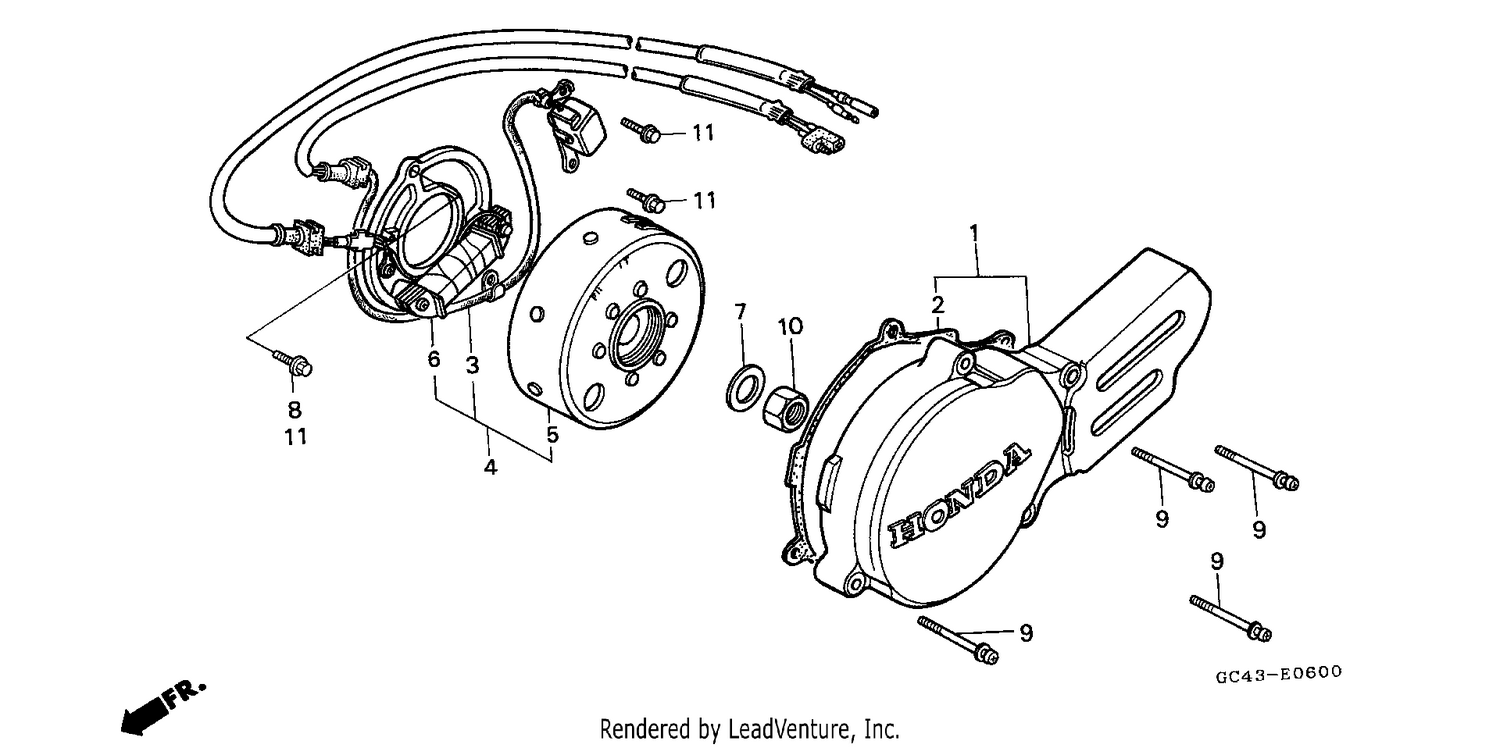 LEFT CRANKCASE COVER/ GENERATOR