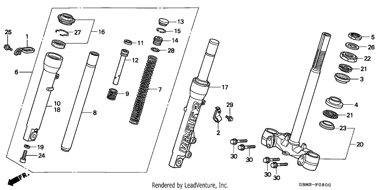 FRONT FORK/STEERING STEM