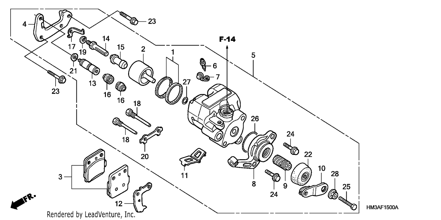 REAR BRAKE CALIPER