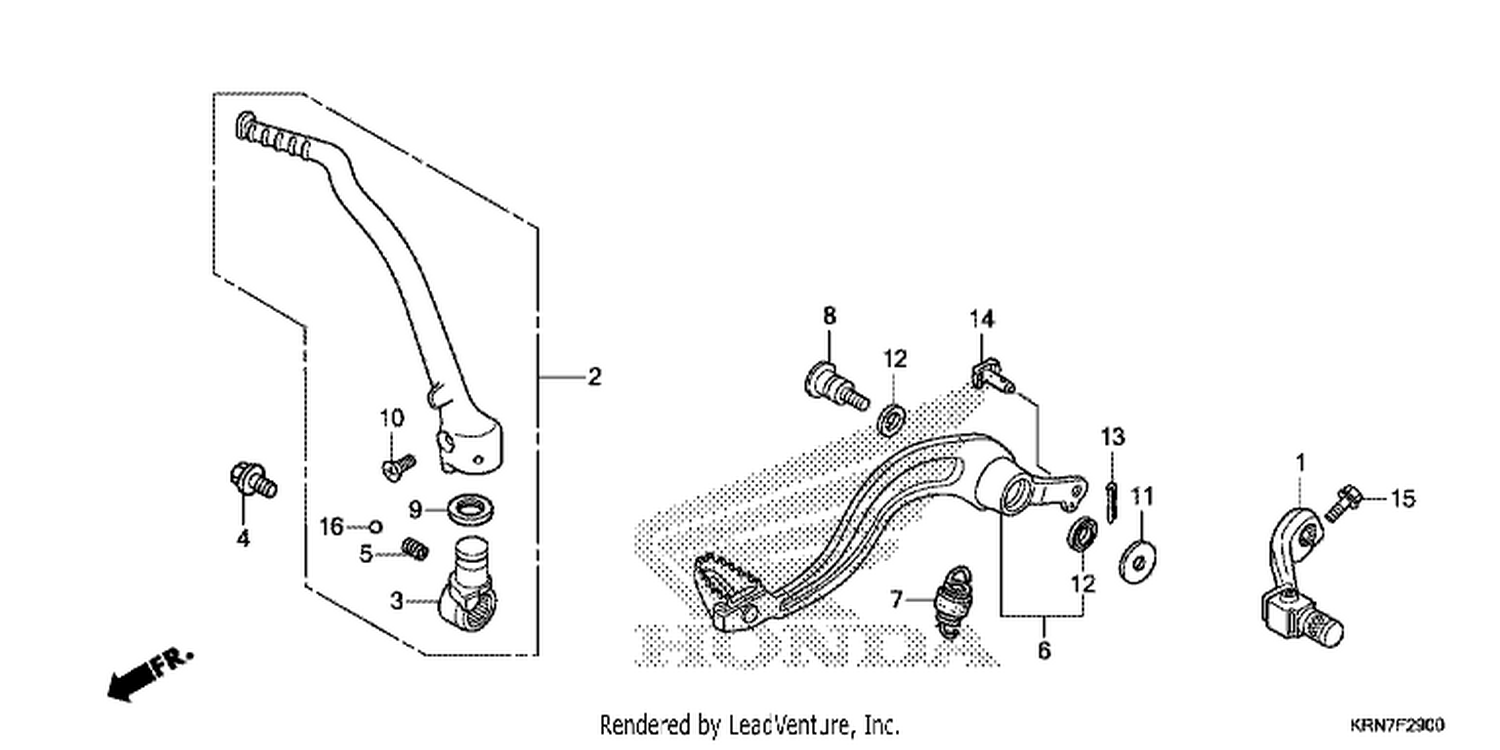  PEDAL/ KI CK STARTER ARM