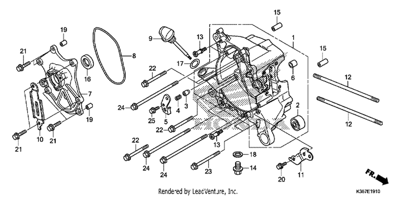  10 RIGHT CRANKCASE