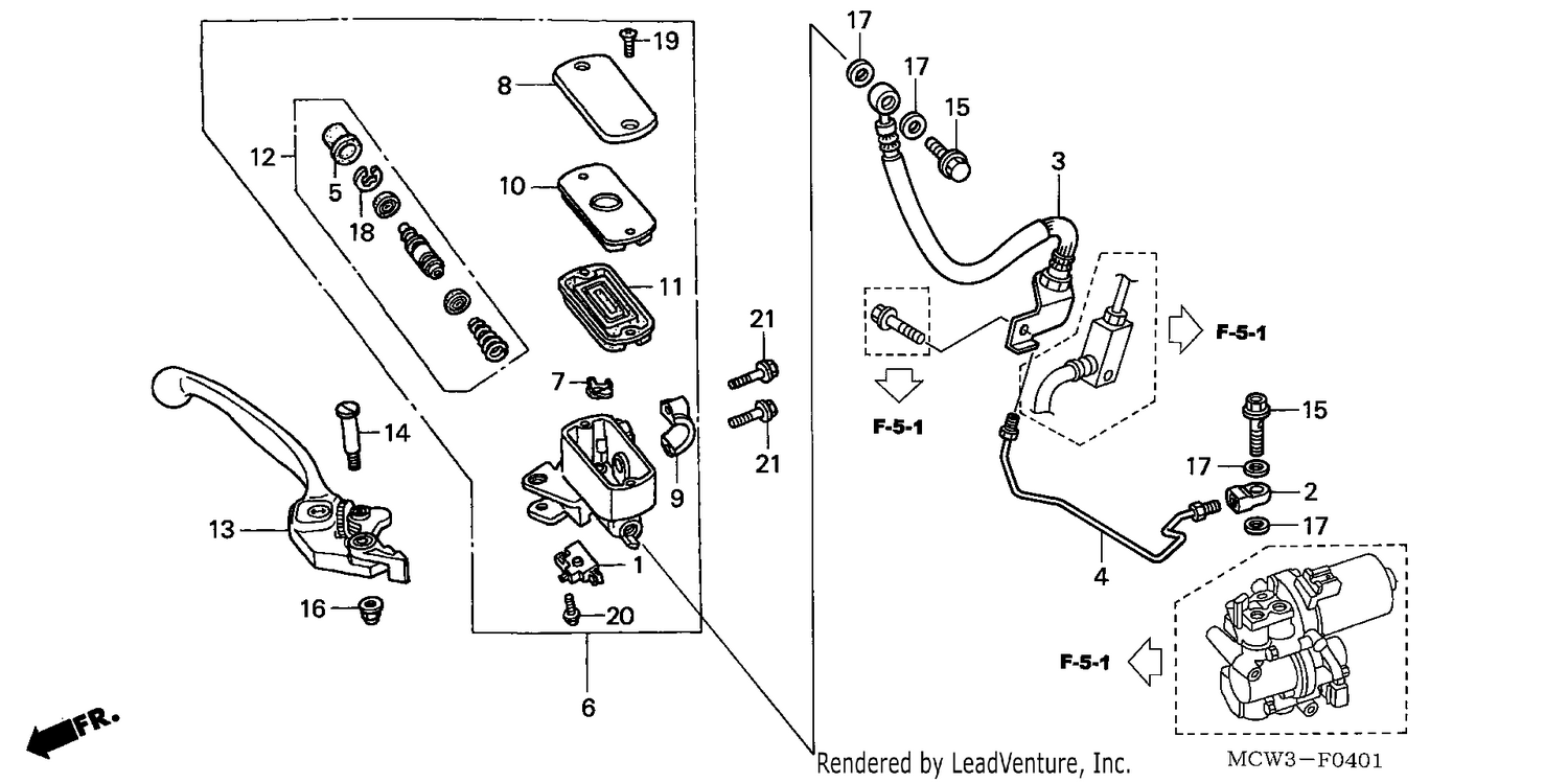 FR. BRAKE MASTER CYLINDER (VFR800A)