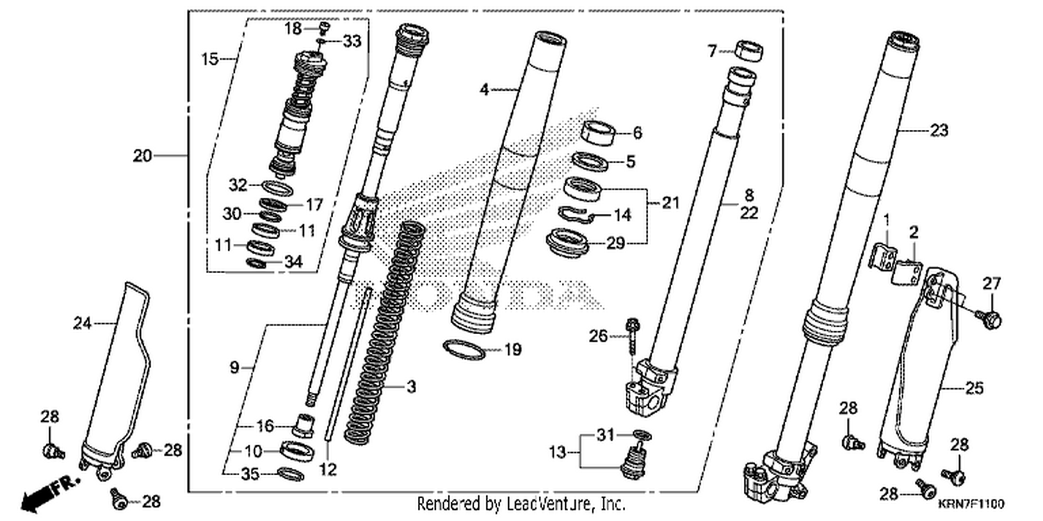  FRONT FORK (CRF250RE)