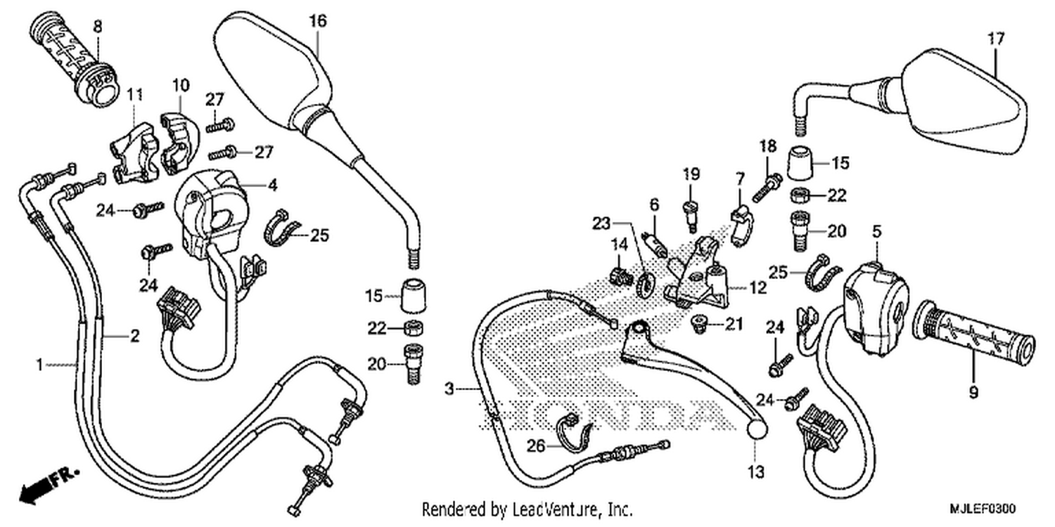  HANDLE LEVER/ SWI TCH/ CABLE (NC750S/ SA)