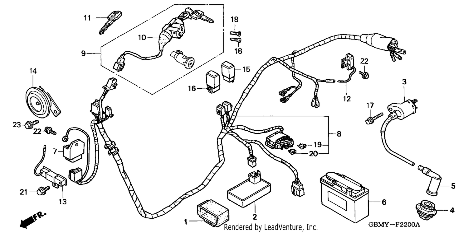 WIRE HARNESS/ IGNITION COIL/BATTERY