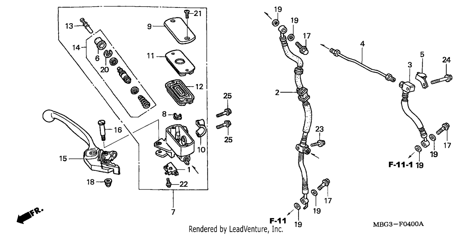 FR. BRAKE MASTER CYLINDER